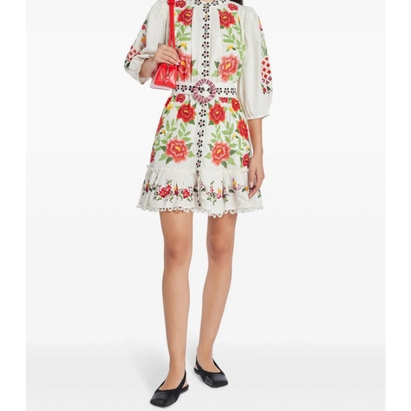 Embroidered dress Anthropology size Large - Picture 3 of 3